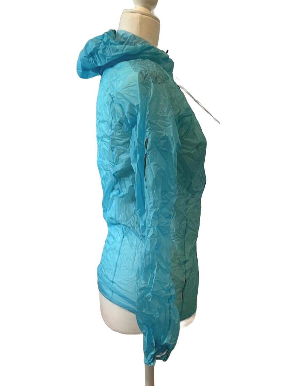 New Women's Raidlight Ultralight MP+ Blue Waterproof Breathable Jacket with Hood - Picture 3 of 14